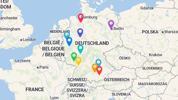 Map of company locations