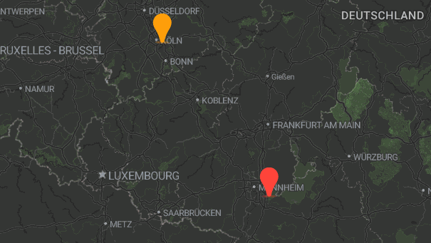 Map of company locations