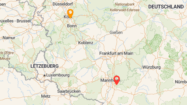 Map of company locations