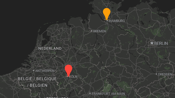 Map of company locations