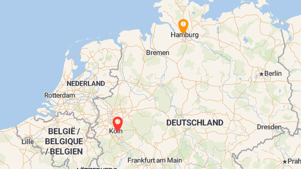 Map of company locations