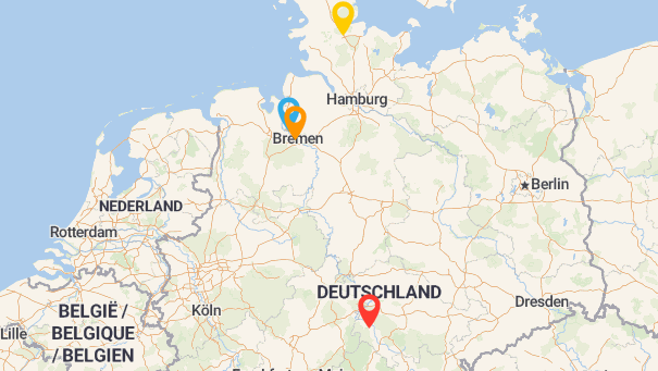Map of company locations