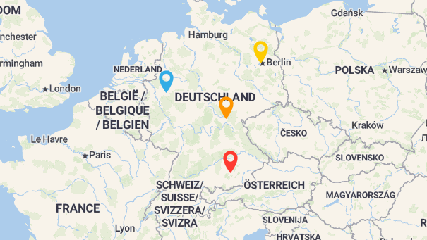 Map of company locations