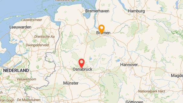 Map of company locations