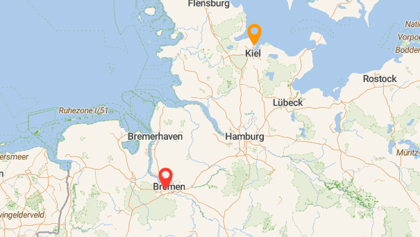 Map of company locations