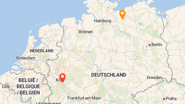 Map of company locations
