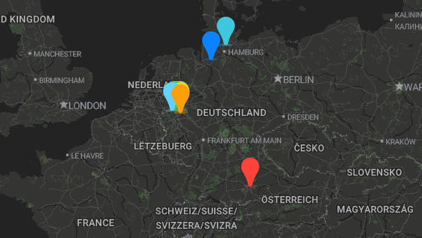 Map of company locations
