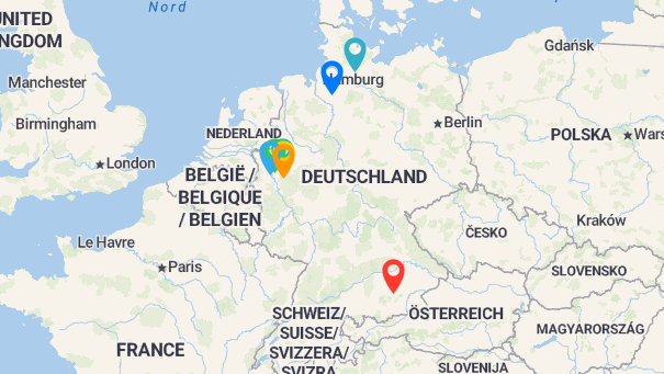 Map of company locations