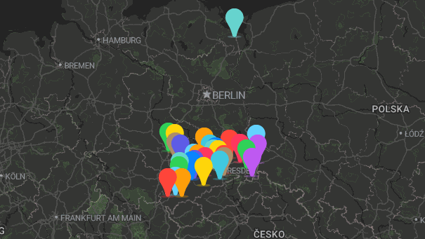 Map of company locations