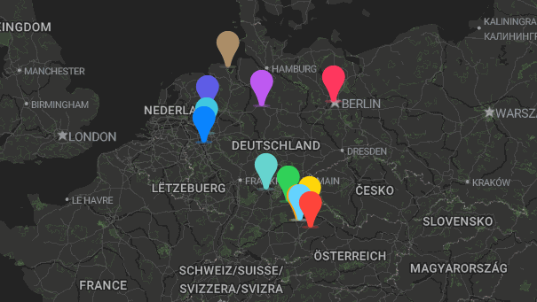 Map of company locations