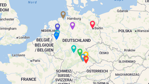 Map of company locations
