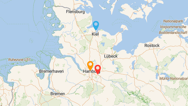 Map of company locations