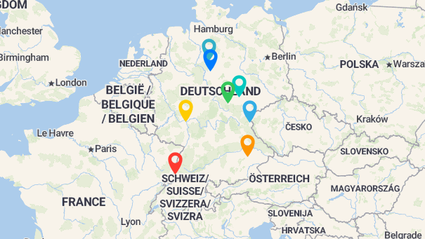 Map of company locations