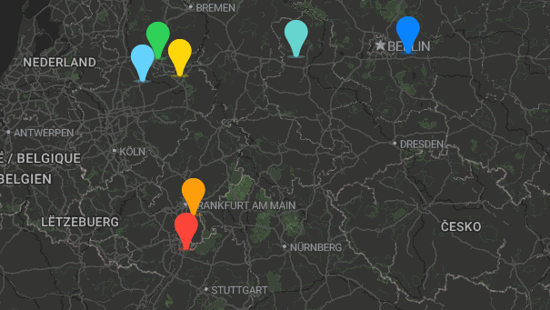 Map of company locations