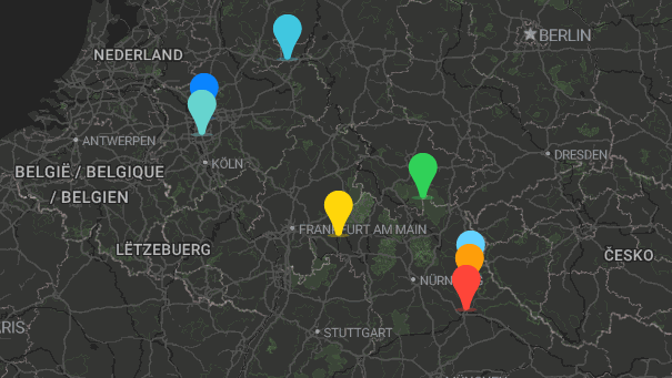 Map of company locations