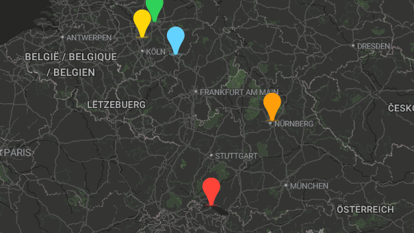 Map of company locations
