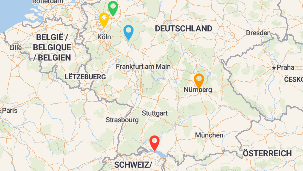 Map of company locations