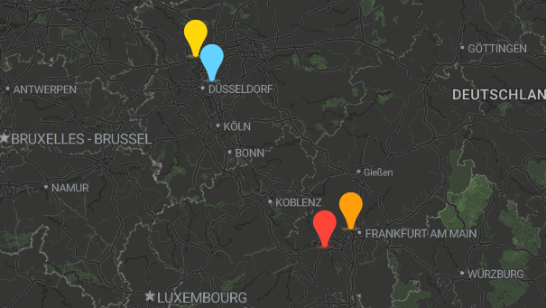 Map of company locations