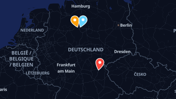 Map of company locations