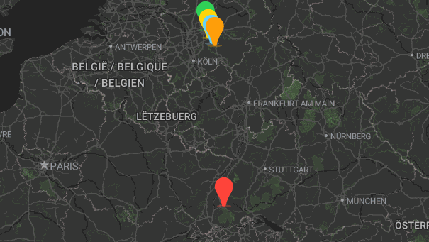 Map of company locations