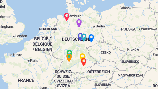 Map of company locations
