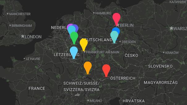 Map of company locations