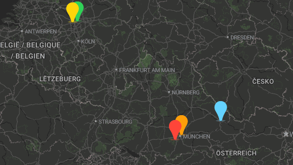 Map of company locations