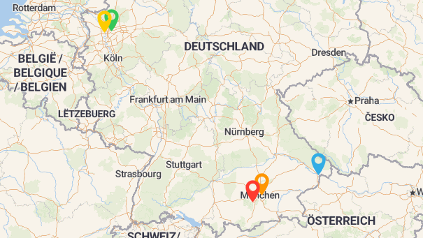 Map of company locations