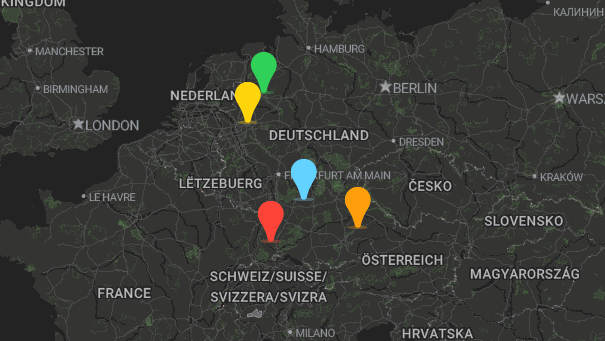 Map of company locations