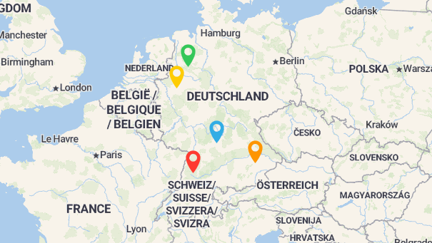 Map of company locations
