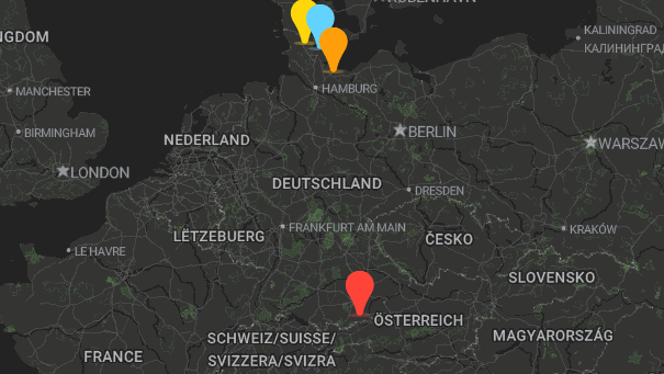 Map of company locations