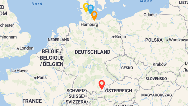 Map of company locations