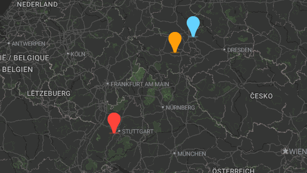 Map of company locations
