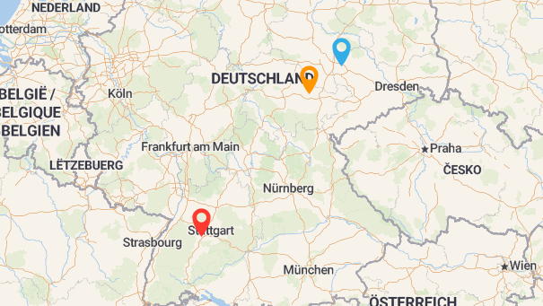 Map of company locations