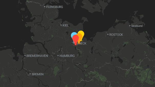 Map of company locations