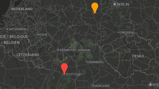 Map of company locations