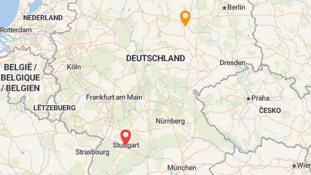 Map of company locations