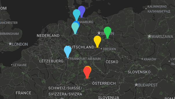 Map of company locations