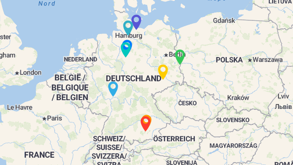 Map of company locations