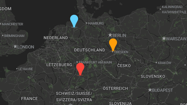 Map of company locations