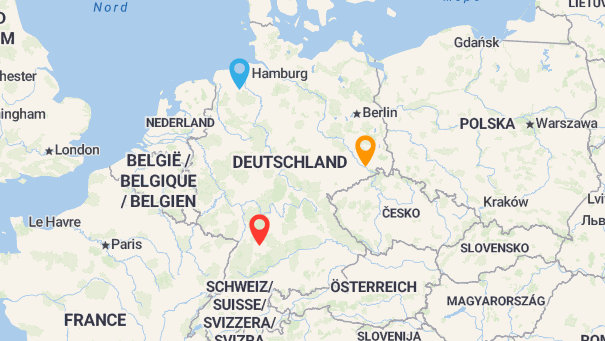 Map of company locations