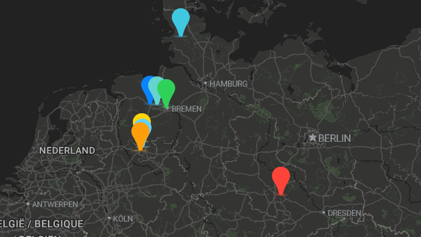 Map of company locations