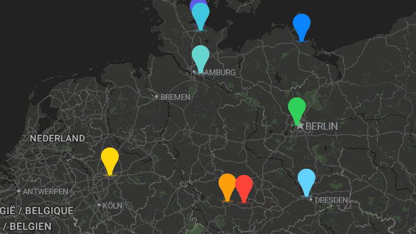 Map of company locations