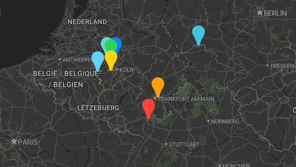 Map of company locations