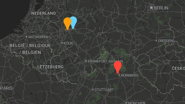 Map of company locations