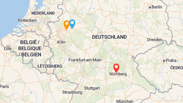 Map of company locations