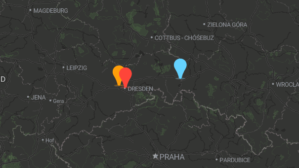 Map of company locations