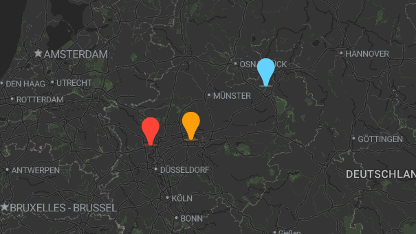 Map of company locations