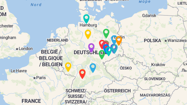 Map of company locations