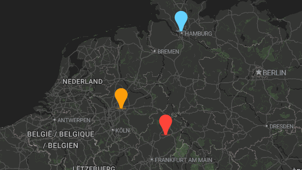 Map of company locations